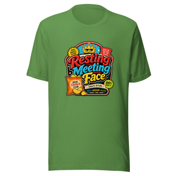 Resting Meeting Face Graphic Tee mockup 16