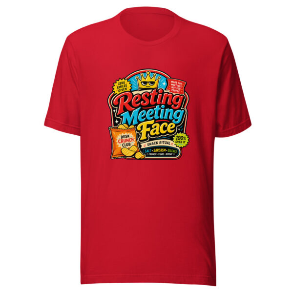 Resting Meeting Face Graphic Tee mockup 19