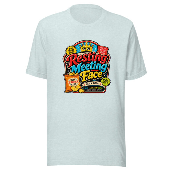 Resting Meeting Face Graphic Tee mockup 22