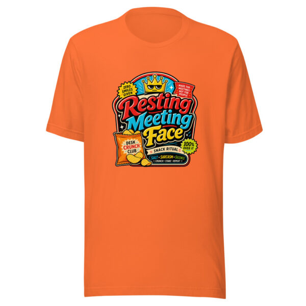 Resting Meeting Face Graphic Tee mockup 4