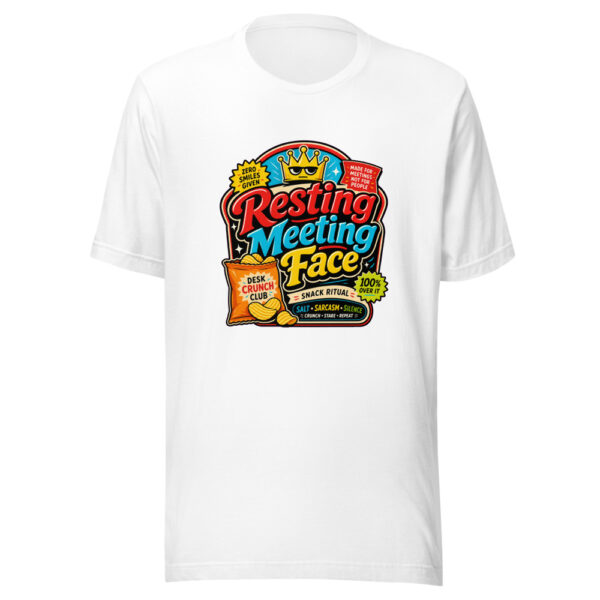 Resting Meeting Face Graphic Tee mockup 8