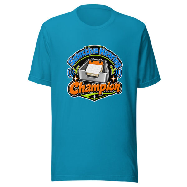 Selective Hearing Champion Graphic Tee mockup 2