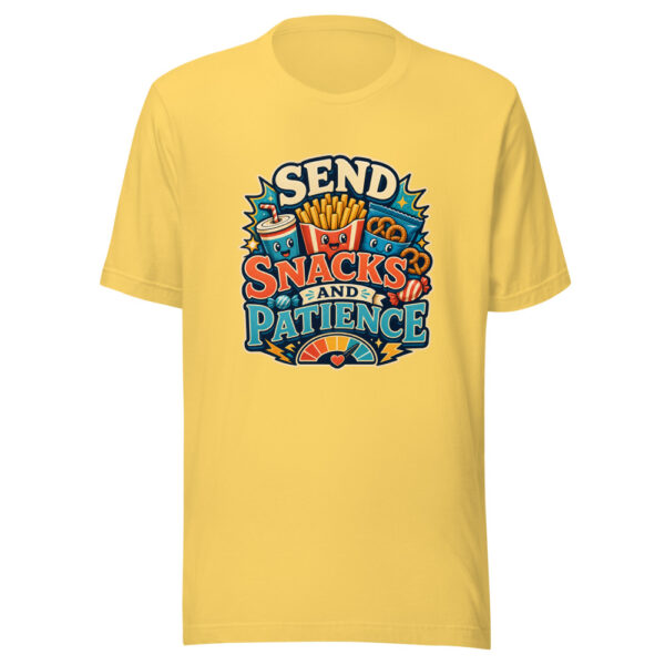 SEND SNACKS AND PATIENCE Heartbeat-20260624-codex-fallback Graphic Tee mockup 5