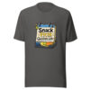 Snack First Questions Later Graphic Tee mockup 10
