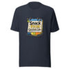 Snack First Questions Later Graphic Tee mockup 13