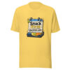 Snack First Questions Later Graphic Tee mockup 6
