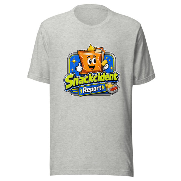 Snackcident Report Graphic Tee mockup 11