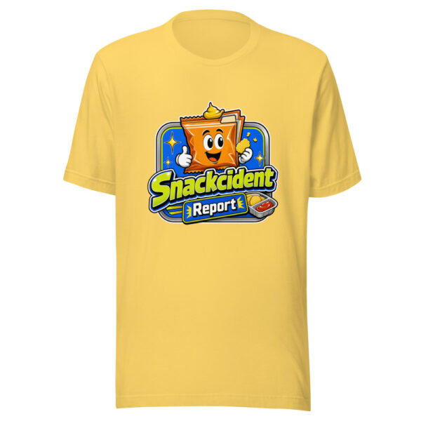 Snackcident Report Graphic Tee mockup 6