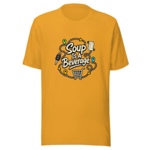 Soup Is A Beverage Graphic Tee front view