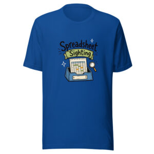 Spreadsheet Sighting Graphic Tee front view