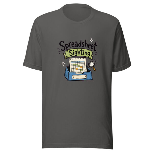 Spreadsheet Sighting Graphic Tee mockup 10