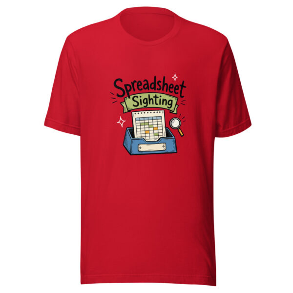 Spreadsheet Sighting Graphic Tee mockup 20