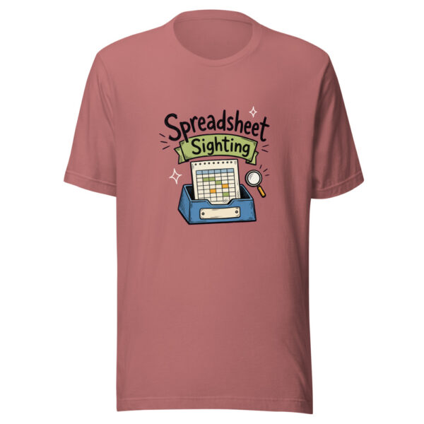 Spreadsheet Sighting Graphic Tee mockup 21