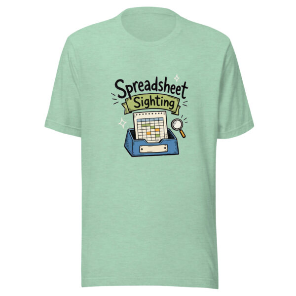 Spreadsheet Sighting Graphic Tee mockup 24