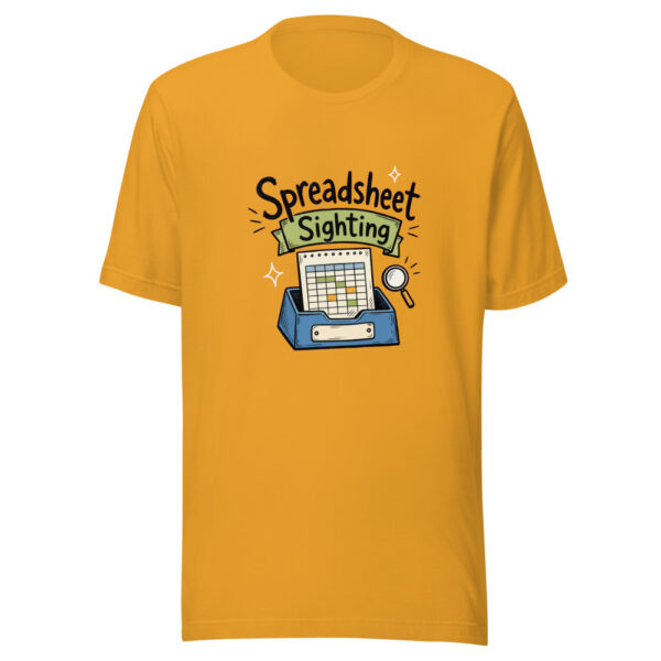 Spreadsheet Sighting Graphic Tee mockup 3