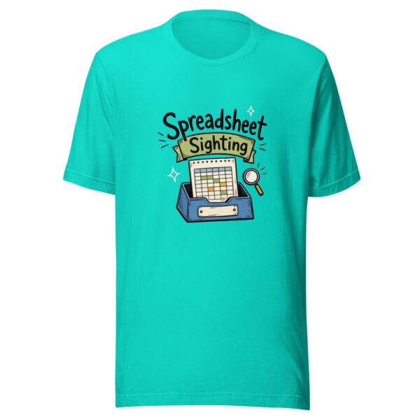 Spreadsheet Sighting Graphic Tee mockup 5