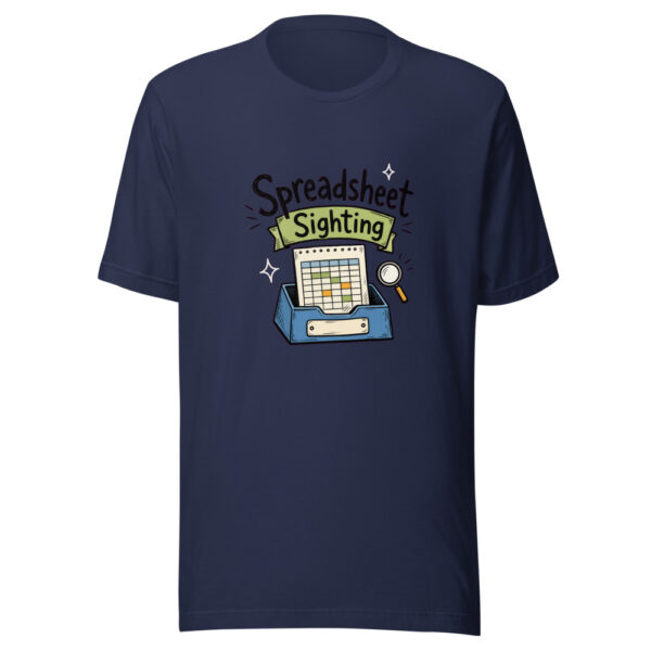 Spreadsheet Sighting Graphic Tee mockup 9
