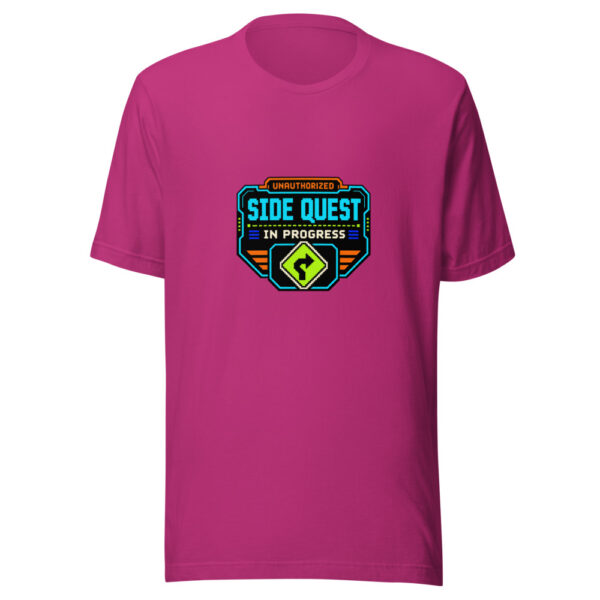 Unauthorized Side Quest In Progress Unauthorized-side-quest Graphic Tee mockup 1 Unauthorized Side Quest In Progress Unauthorized-side-quest Graphic Tee front view