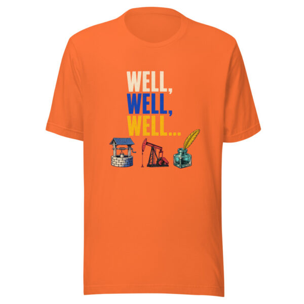 Well Well Well Three-wells Graphic Tee mockup 3