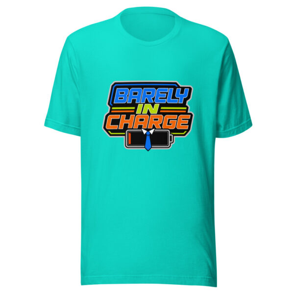 Barely In Charge Office-survival-2026 Graphic Tee mockup 2 Barely In Charge Office-survival-2026 Graphic Tee mockup 2