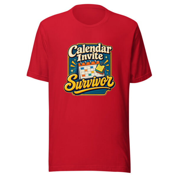 Calendar Invite Survivor Graphic Tee mockup 8