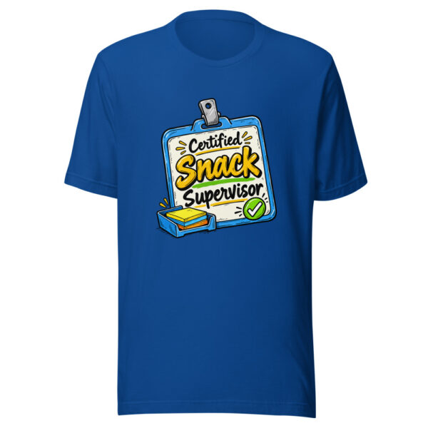 Certified Snack Supervisor Graphic Tee front view