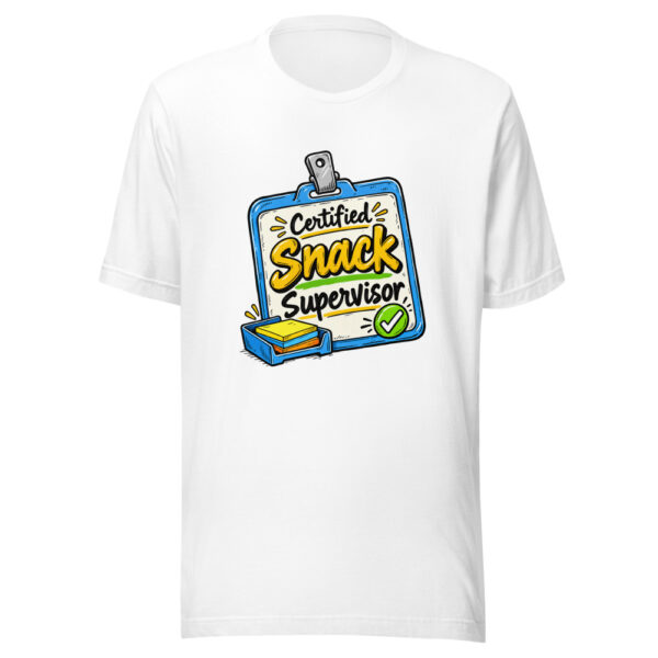 Certified Snack Supervisor Graphic Tee mockup 5
