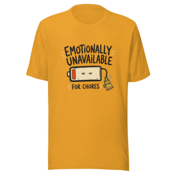 Emotionally Unavailable For Chores Social-battery-doodle Graphic Tee front view