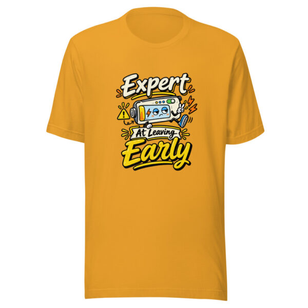 Expert At Leaving Early Graphic Tee mockup 3