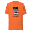 I Fold Under Pressure — Especially Fitted Sheets Domestic-chore-pun Graphic Tee mockup 3