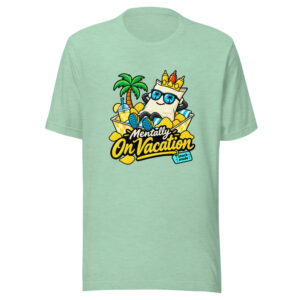 Mentally On Vacation Graphic Tee front view