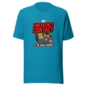 My Emergency Contact Is The Snack Drawer. Snack-emergency-protocol Graphic Tee front view