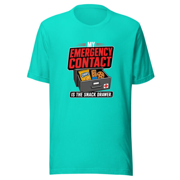 My Emergency Contact Is The Snack Drawer. Snack-emergency-protocol Graphic Tee mockup 2