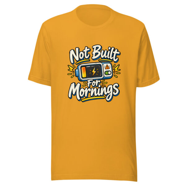 Not Built For Mornings Graphic Tee mockup 2