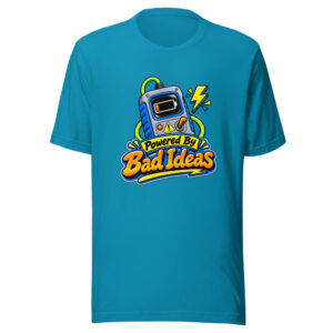 Powered By Bad Ideas Graphic Tee front view