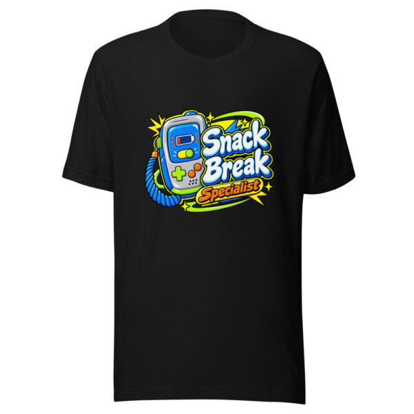 Snack Break Specialist Graphic Tee mockup 4