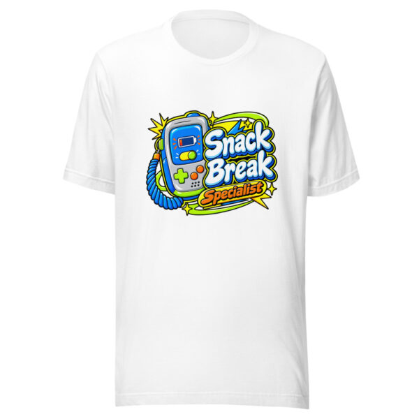Snack Break Specialist Graphic Tee mockup 5