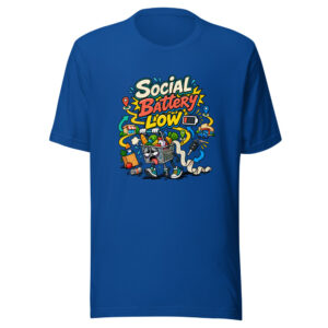 Social Battery Low Graphic Tee front view