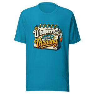 Unsupervised And Thriving Graphic Tee front view