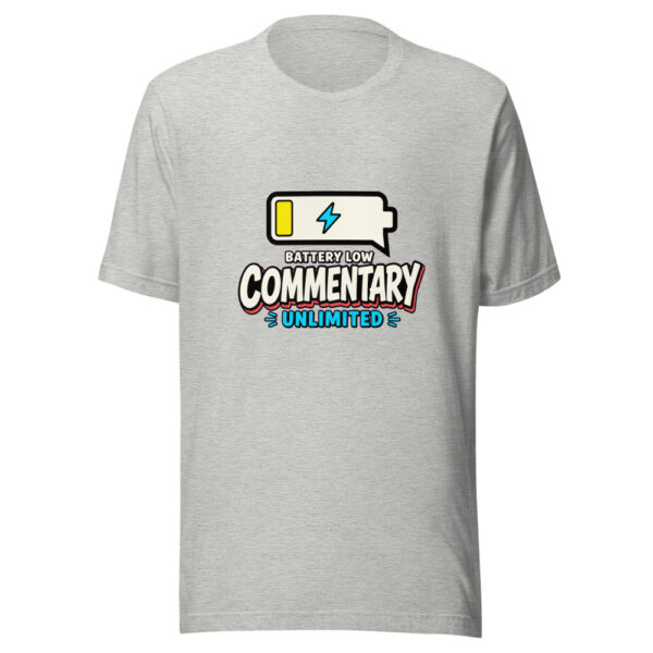 Battery Low, Commentary Unlimited Social-battery-commentary Graphic Tee mockup 8 Battery Low, Commentary Unlimited Social-battery-commentary Graphic Tee mockup 8