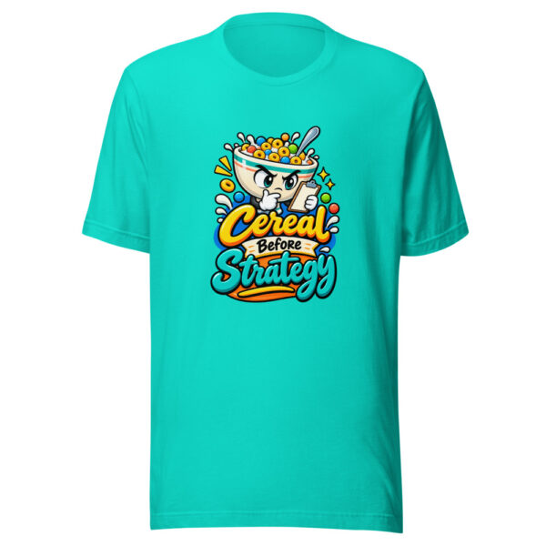 Cereal Before Strategy Graphic Tee mockup 2