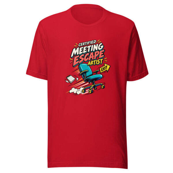 Certified Meeting Escape Artist Meeting-escape-artist Graphic Tee mockup 1 Certified Meeting Escape Artist Meeting-escape-artist Graphic Tee front view