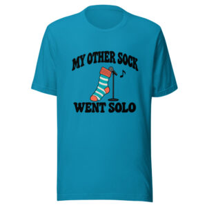 My Other Sock Went Solo Graphic Tee mockup 1 My Other Sock Went Solo Graphic Tee front view