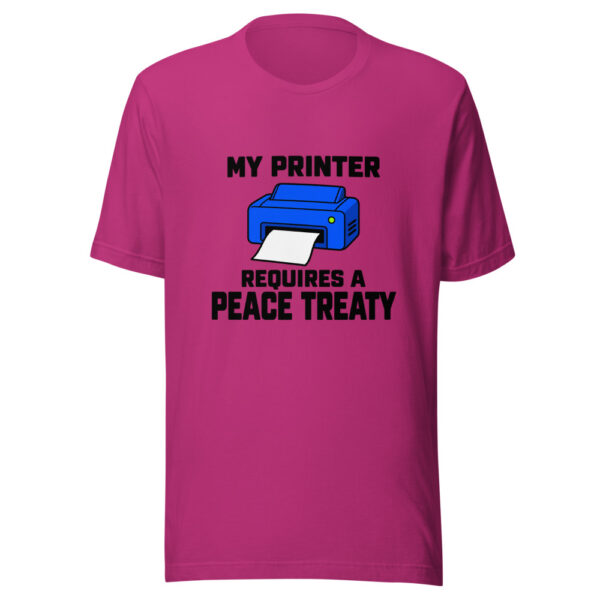 My Printer Requires A Peace Treaty Graphic Tee mockup 3 My Printer Requires A Peace Treaty Graphic Tee mockup 3