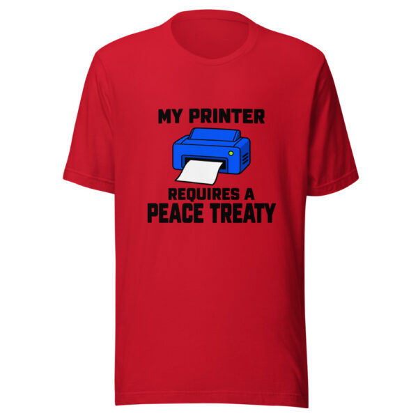 My Printer Requires A Peace Treaty Graphic Tee mockup 8 My Printer Requires A Peace Treaty Graphic Tee mockup 8