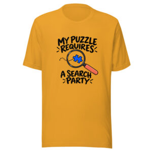 My Puzzle Requires A Search Party Graphic Tee mockup 1 My Puzzle Requires A Search Party Graphic Tee front view