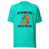My Reusable Bags Live In The Car Graphic Tee mockup 3