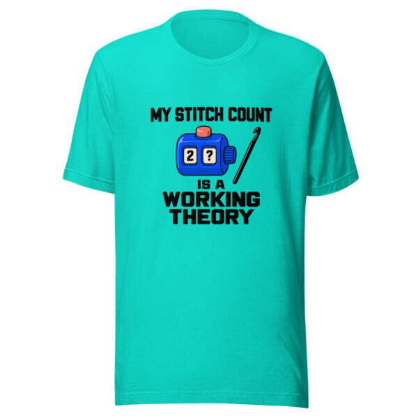My Stitch Count Is A Working Theory Graphic Tee mockup 2 My Stitch Count Is A Working Theory Graphic Tee mockup 2