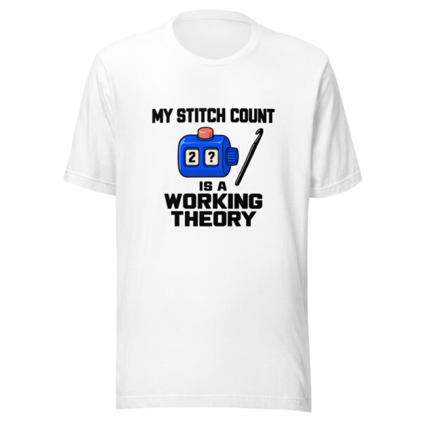 My Stitch Count Is A Working Theory Graphic Tee mockup 5 My Stitch Count Is A Working Theory Graphic Tee mockup 5
