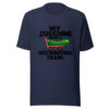 My Zucchini Needs A Distribution Team Graphic Tee mockup 6